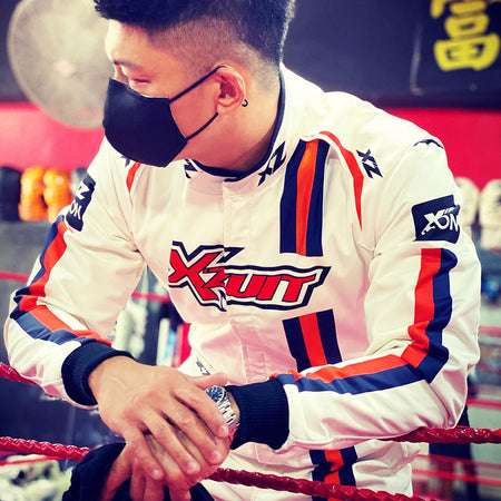 This kart suit is made of abrasion resistant material. Designed to keep you safe and comfortable behind the wheel. Customisation options available.