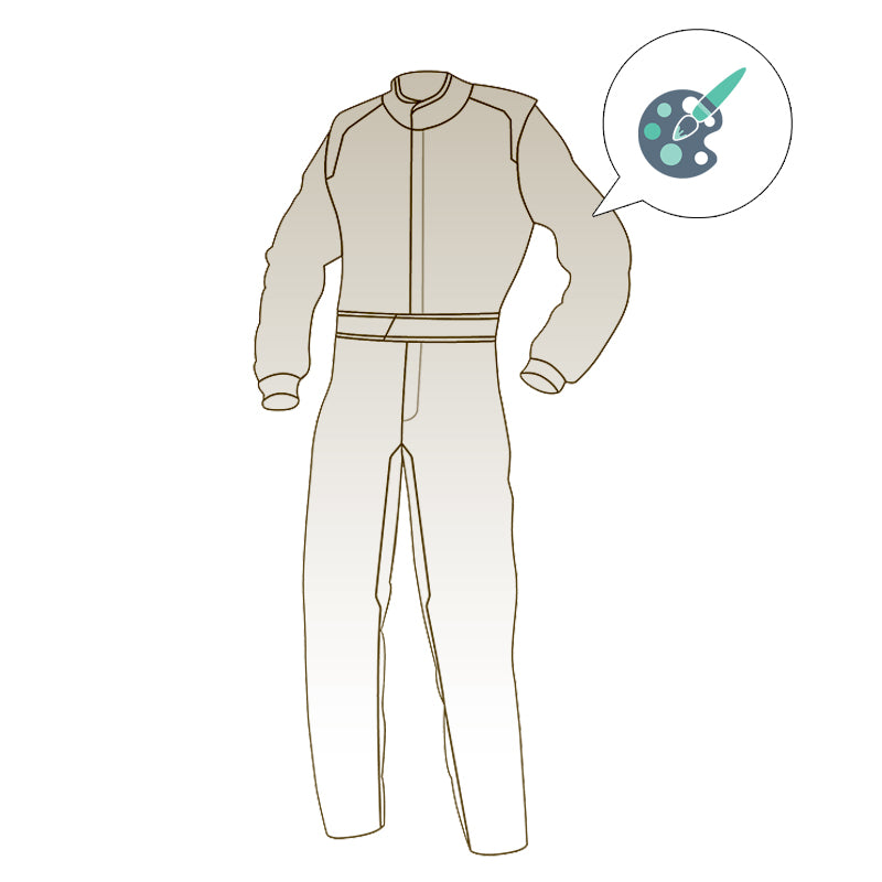 Men's custom racing suit, in compliance with FIA 8856-2000 regulation
