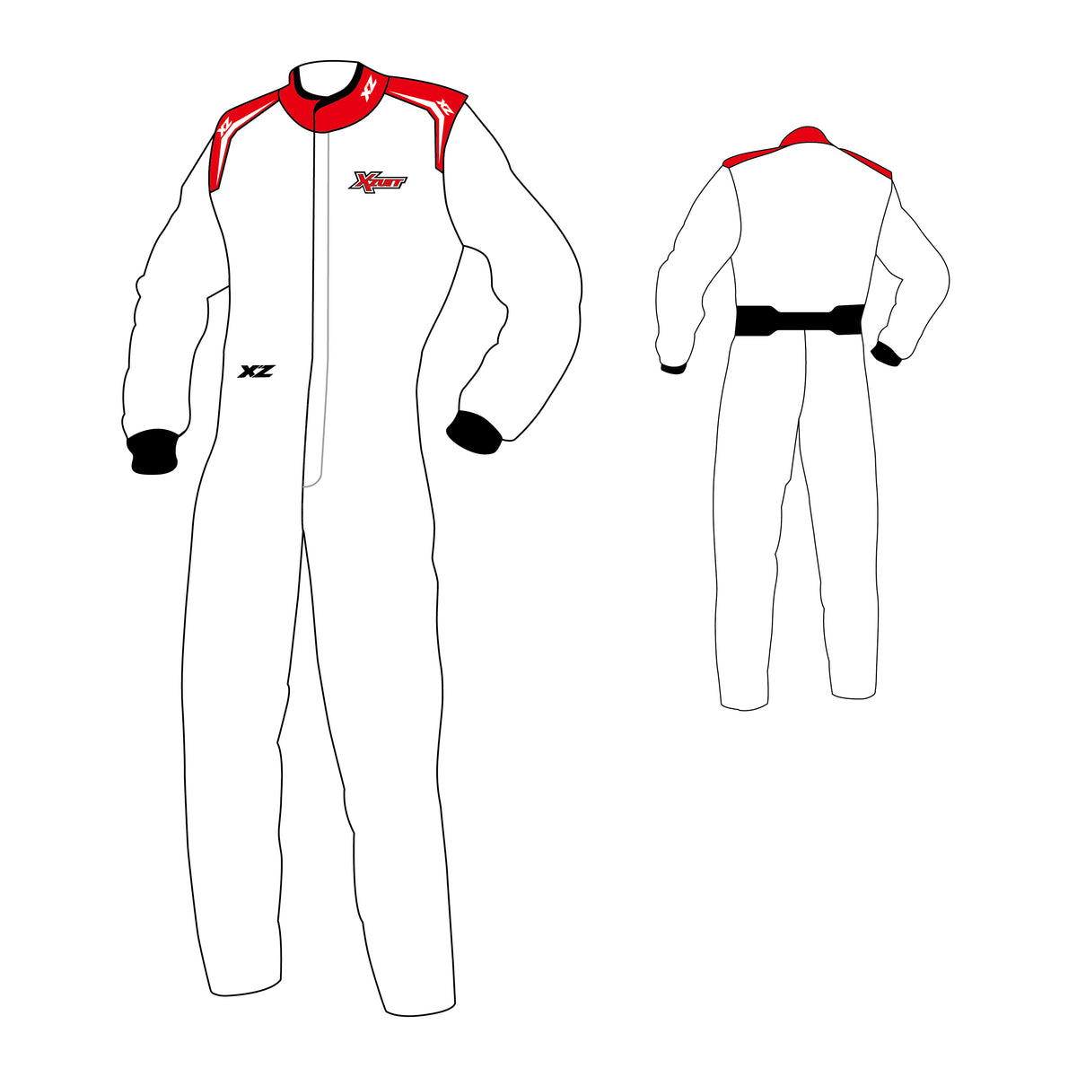 【関税込み】Etudes ブラック Racing Paint フーディ XZ_Suit_template_W-