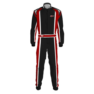 Men's race suit made with fire resistant material that is in compliance with FIA 8856-2000 regulation