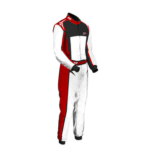 Men's race suit made with fire resistant material that is in compliance with FIA 8856-2000 regulation