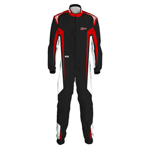 Men's race suit made with fire resistant material that is in compliance with FIA 8856-2000 regulation