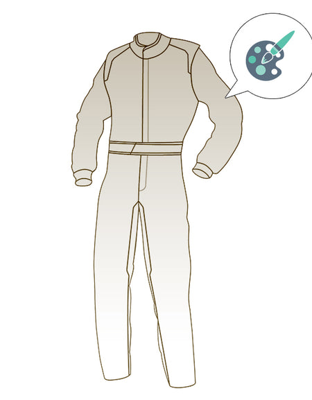 Men's custom racing suit, in compliance with FIA 8856-2000 regulation