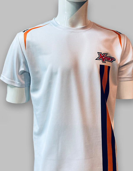 The perfect summer tee for the tracks. Its light weight material keeps you cool and dry. Add your name, number, and logos to make it your official team top.