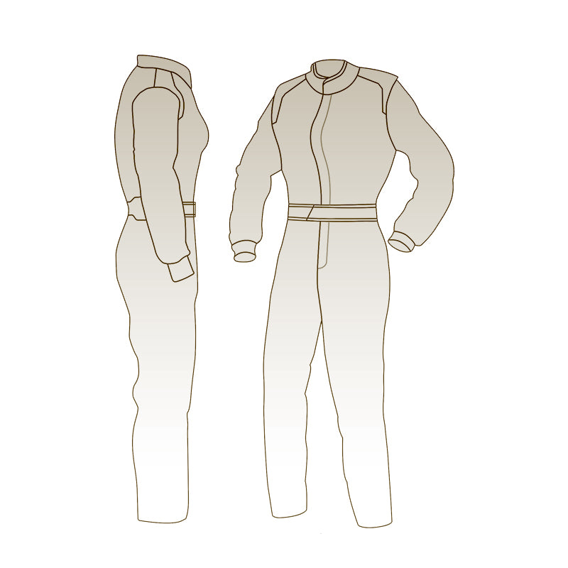 Women's custom racing suit, in compliance with FIA 8856-2000 regulation