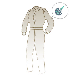 Women's custom racing suit, in compliance with FIA 8856-2000 regulation