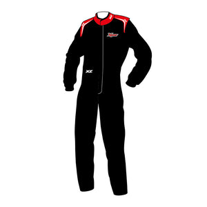 Men's race suit made with fire resistant material that is in compliance with FIA 8856-2000 regulation