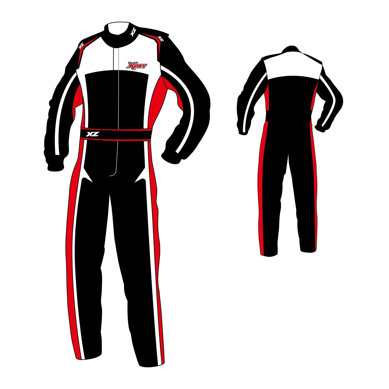 Men's race suit made with fire resistant material that is in compliance with FIA 8856-2000 regulation